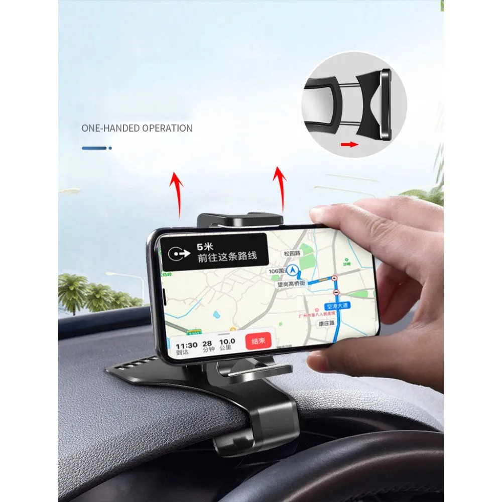 3 in 1 Car GPS Smartphone Holder: Dashboard / Visor Clamp   AC Grid Clip for MaxCom Smart MS453 - Black