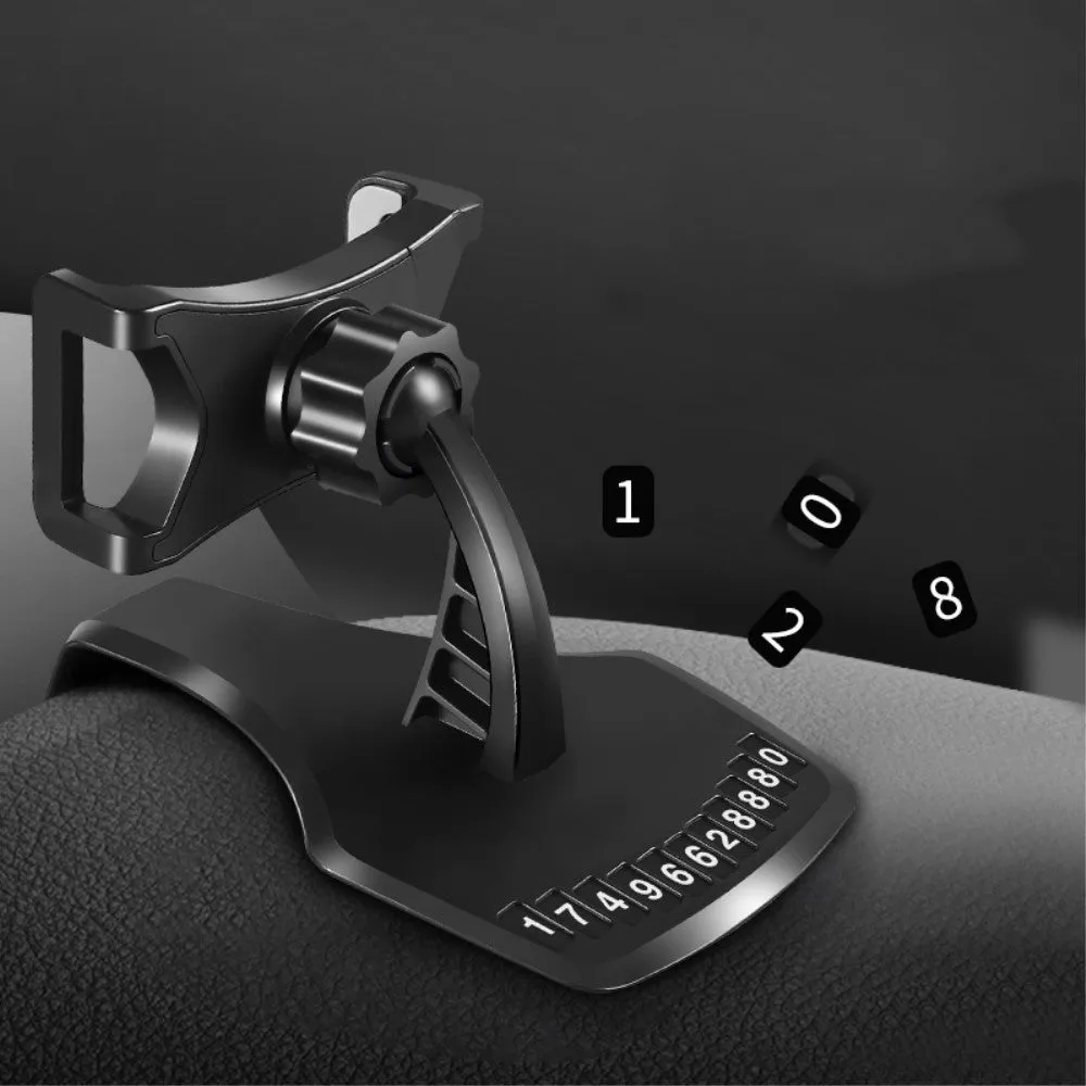 3 in 1 Car GPS Smartphone Holder: Dashboard / Visor Clamp   AC Grid Clip for MaxCom Smart MS453 - Black