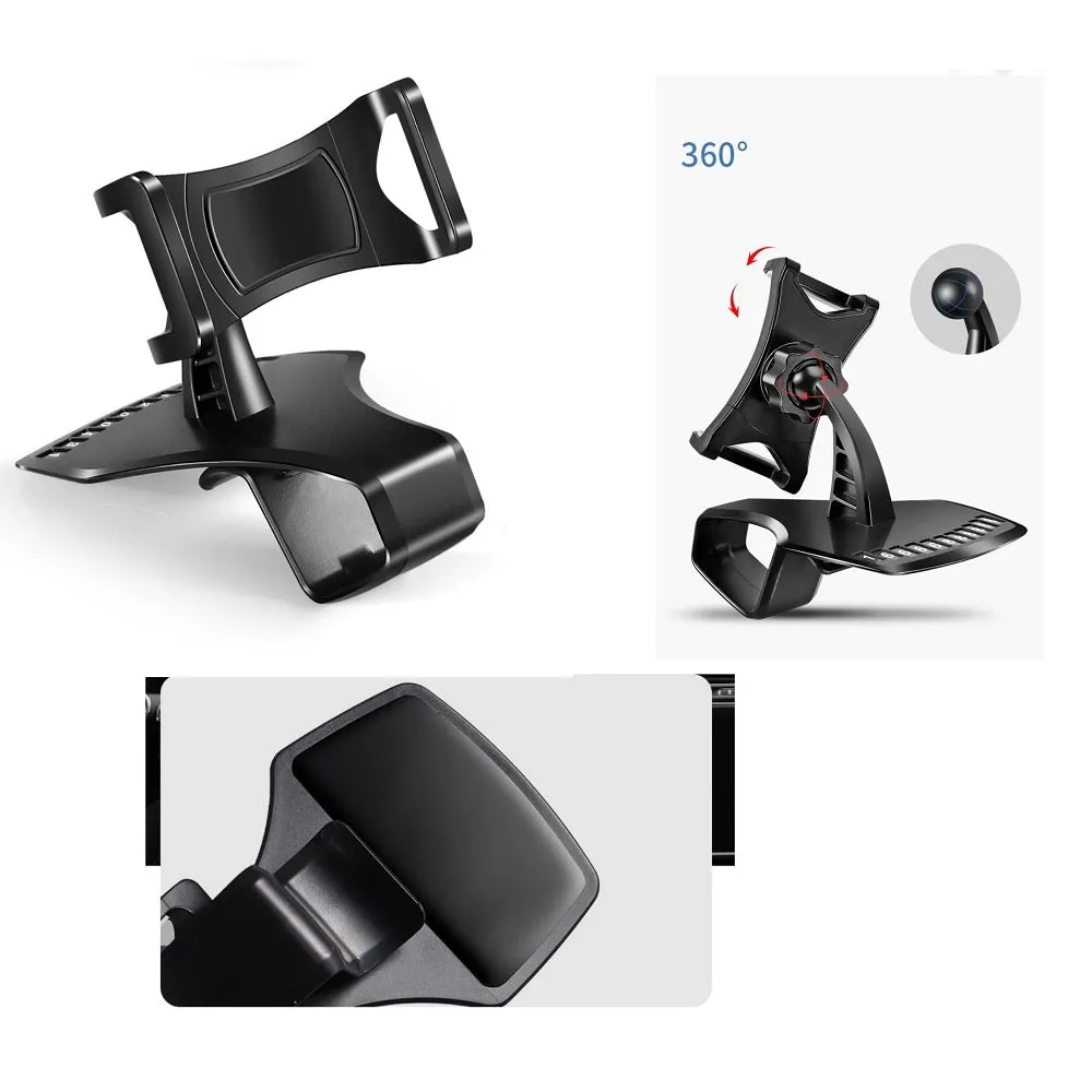 3 in 1 Car GPS Smartphone Holder: Dashboard / Visor Clamp   AC Grid Clip for MaxCom Smart MS453 - Black
