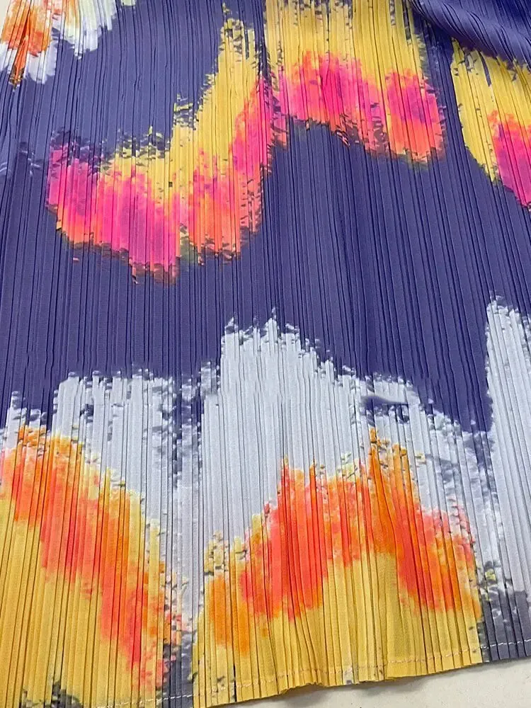Abstract Paintsplat Pleated Dress