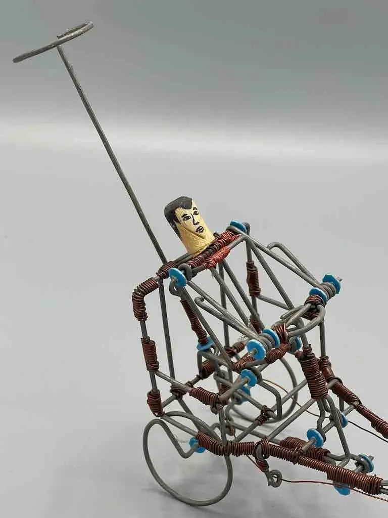 African Recycled Wire Handicapped Person Tricycle - Burkina Faso