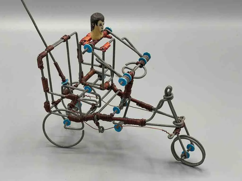 African Recycled Wire Handicapped Person Tricycle - Burkina Faso