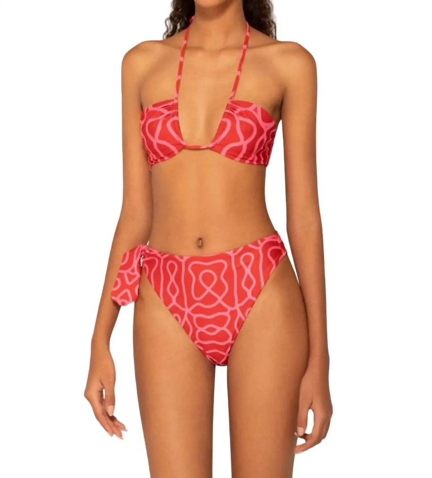 Agua By Agua Bendita - Coral Ipanema Escarlata Bikini Bottom