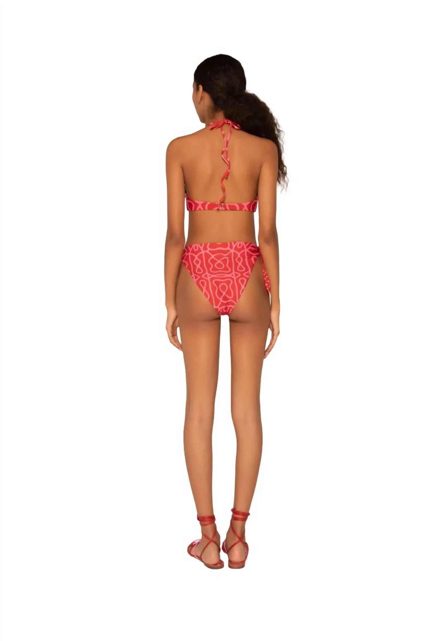 Agua By Agua Bendita - Coral Ipanema Escarlata Bikini Bottom