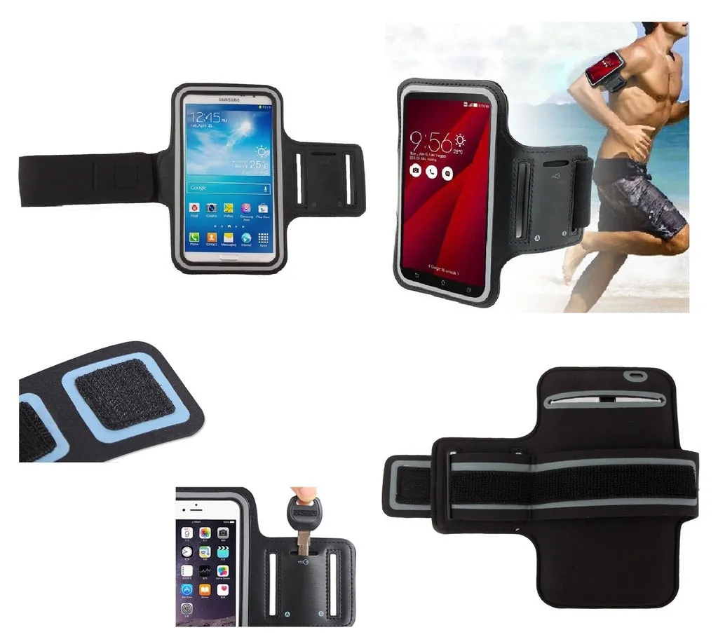 Armband Professional Cover Neoprene Waterproof Wraparound Sport with Buckle for INFINIX SMART 3 (2019) - Black