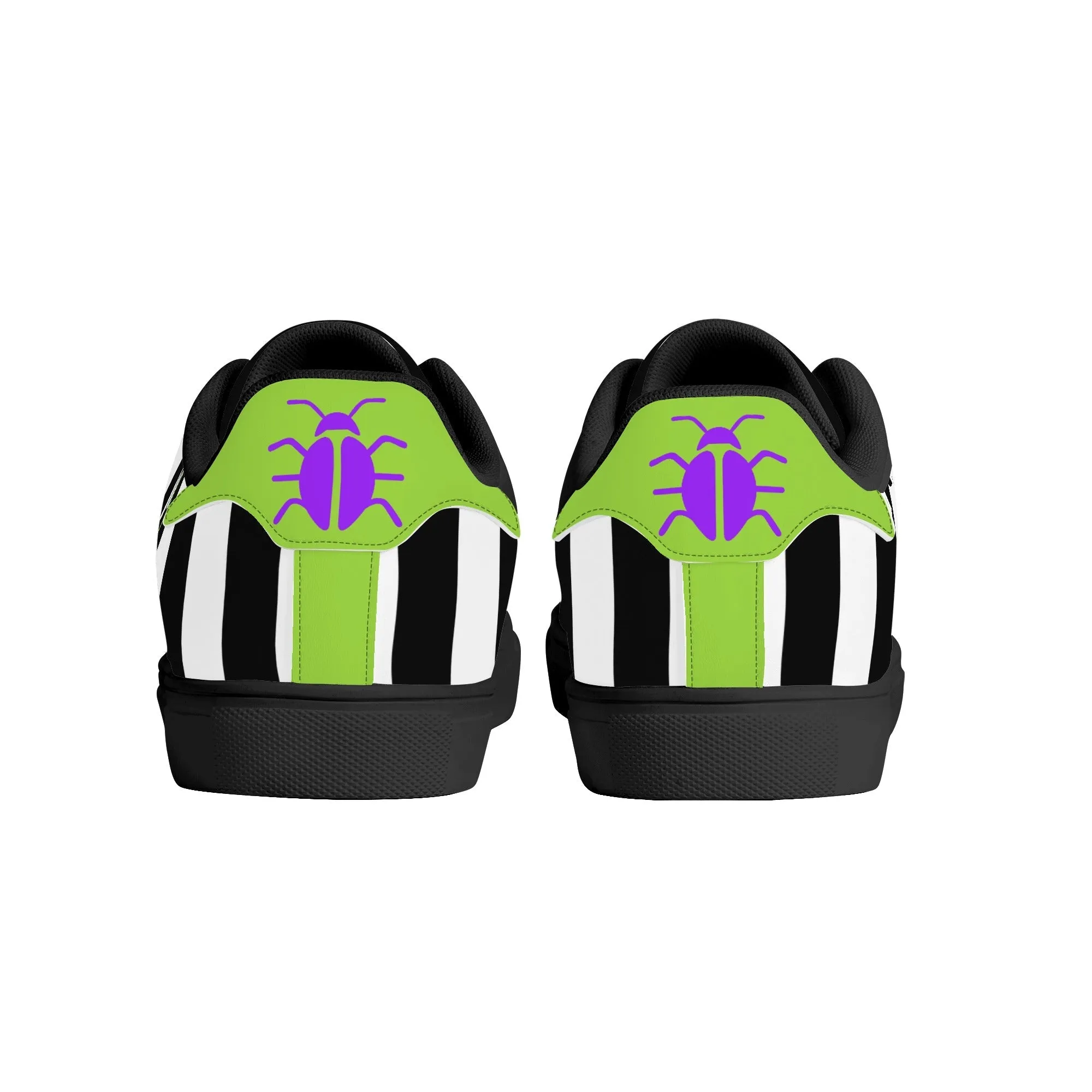 Beetlejuice & Sandworm Low top Vegan Leather Sneakers (Women's sizes)