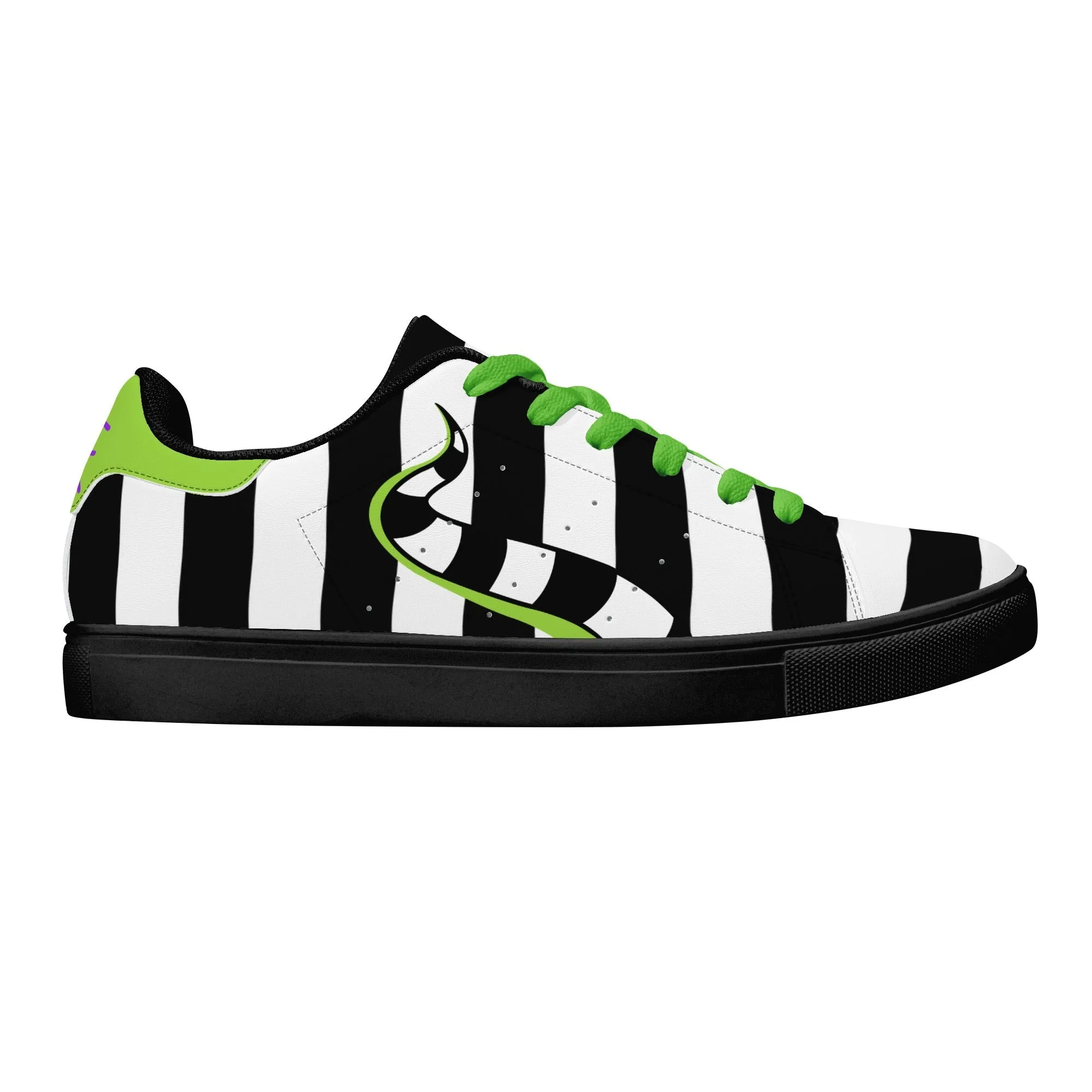 Beetlejuice & Sandworm Low top Vegan Leather Sneakers (Women's sizes)