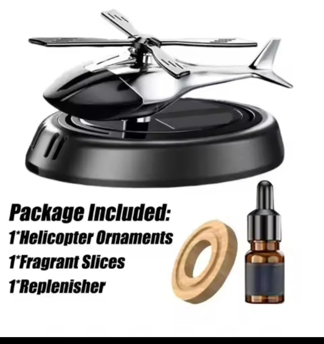 Car Air Freshener Solar Helicopter Perfume Diffuser  KTP030
