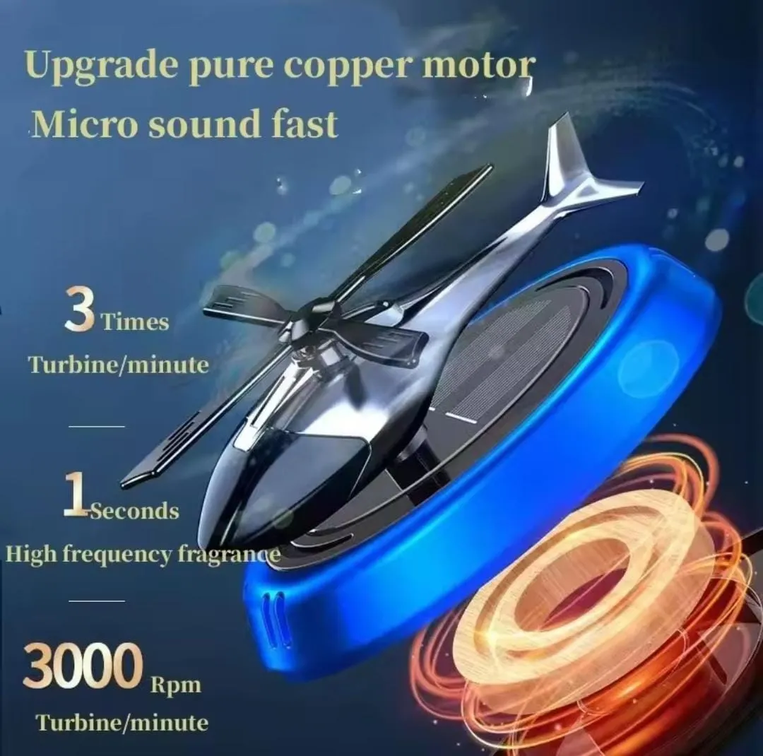 Car Air Freshener Solar Helicopter Perfume Diffuser  KTP030