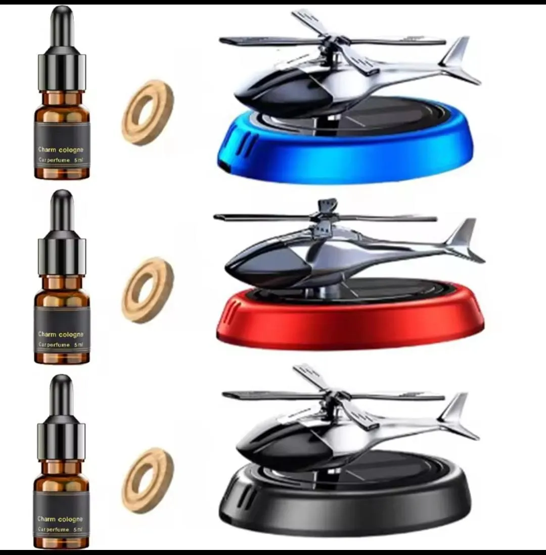 Car Air Freshener Solar Helicopter Perfume Diffuser  KTP030