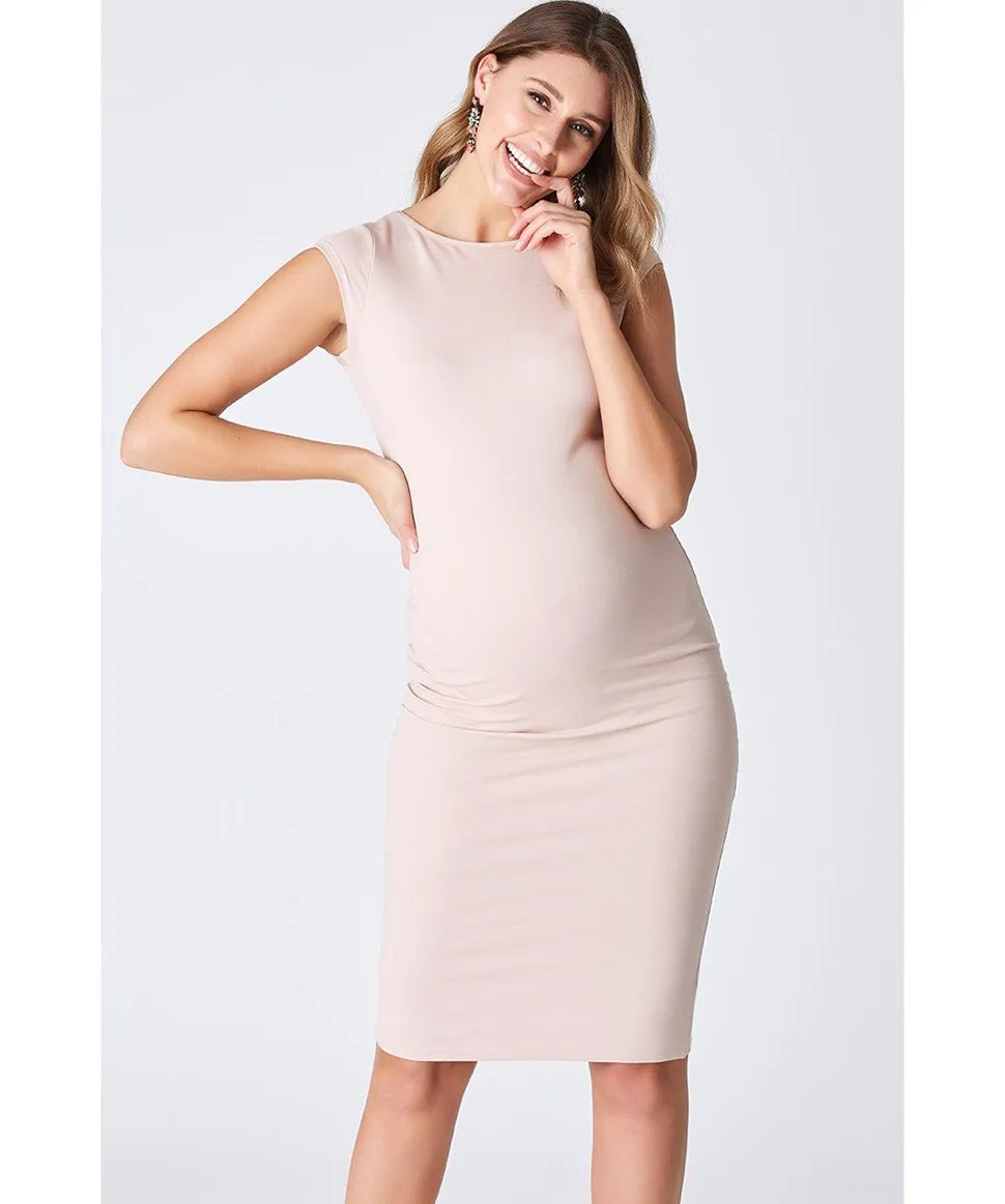 Catia Ponte Gather Dress - Nude