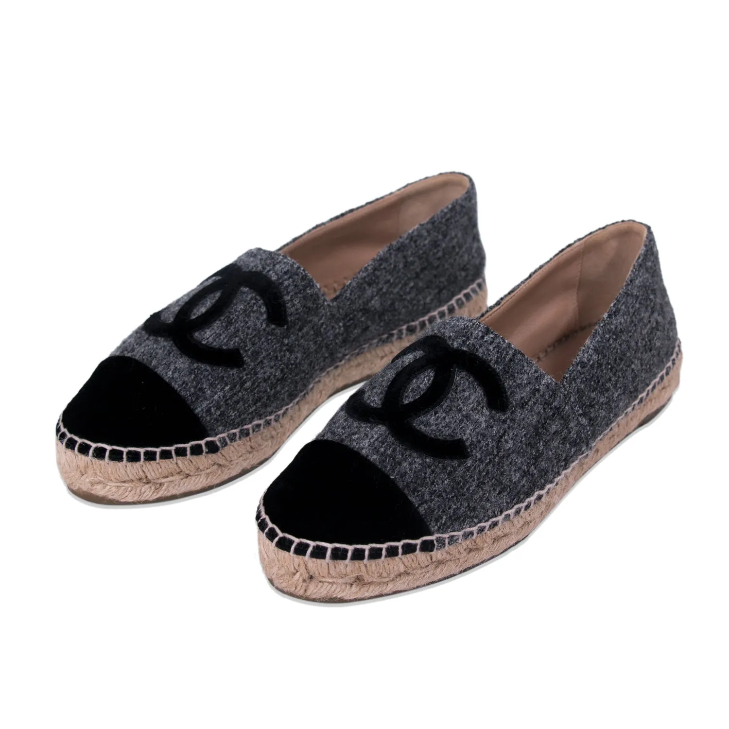 Chanel 2016 CC Tweed Espadrilles