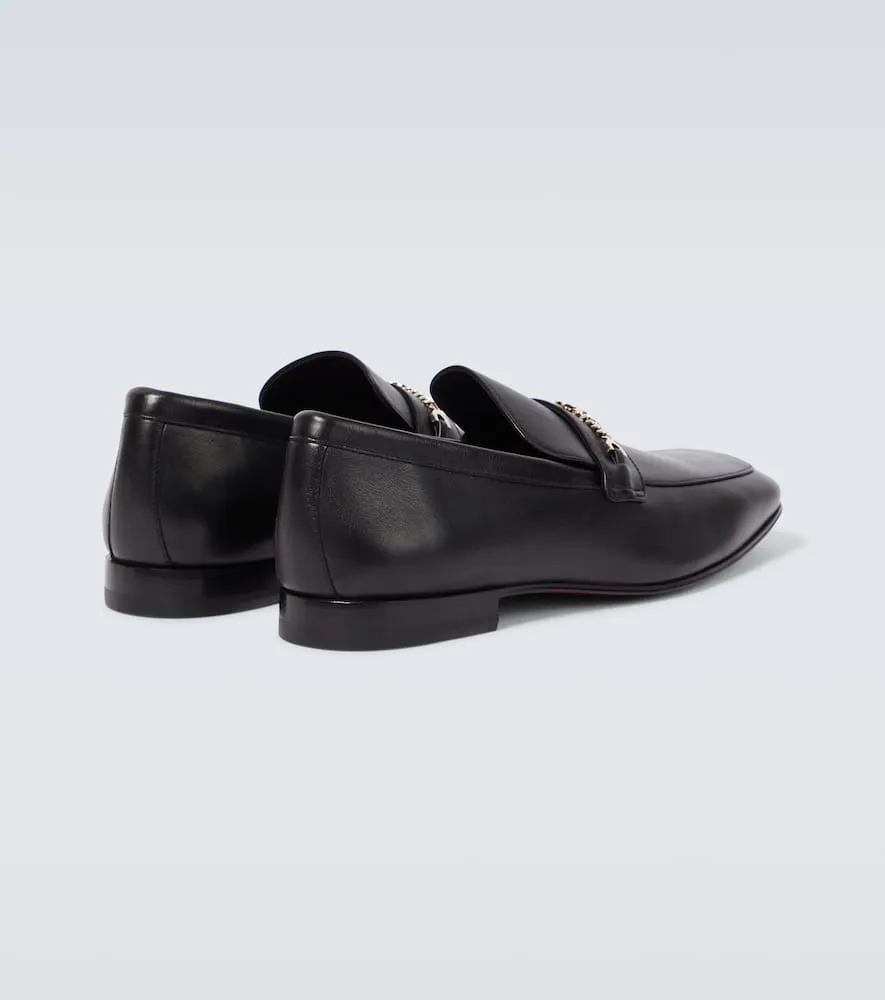Christian Louboutin MJ Moc chain-detail leather loafers
