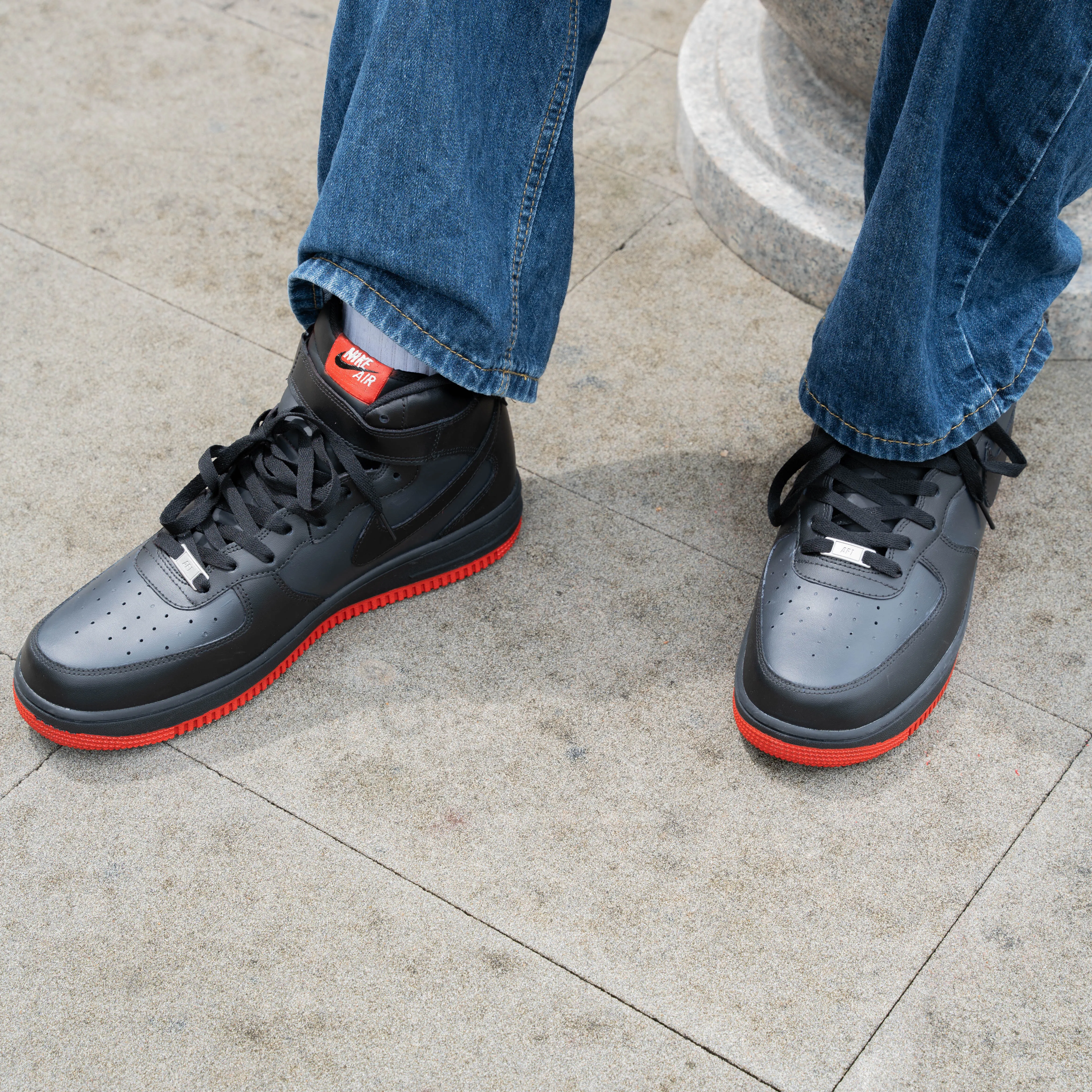Classic Red Black color Custom Air Force 1