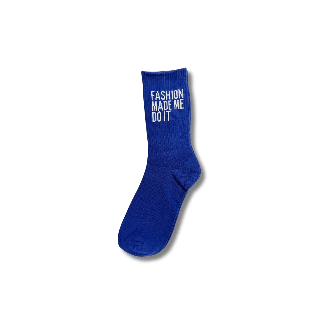 Fashion Made Me Do It Socks ROYAL BLUE
