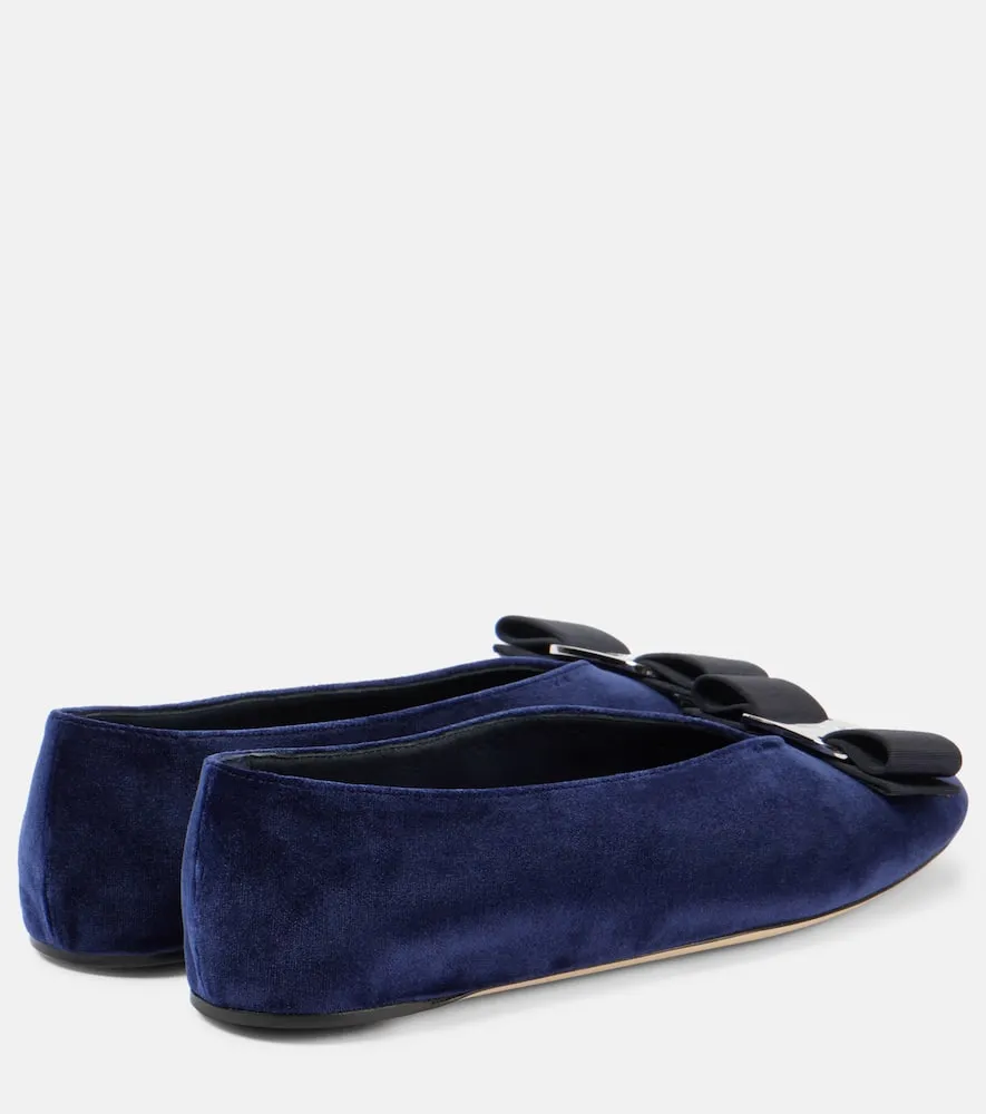 Ferragamo Vanna velvet ballet flats