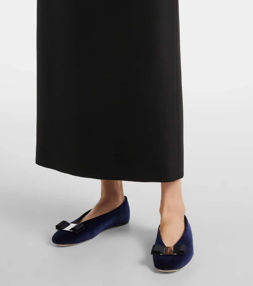 Ferragamo Vanna velvet ballet flats