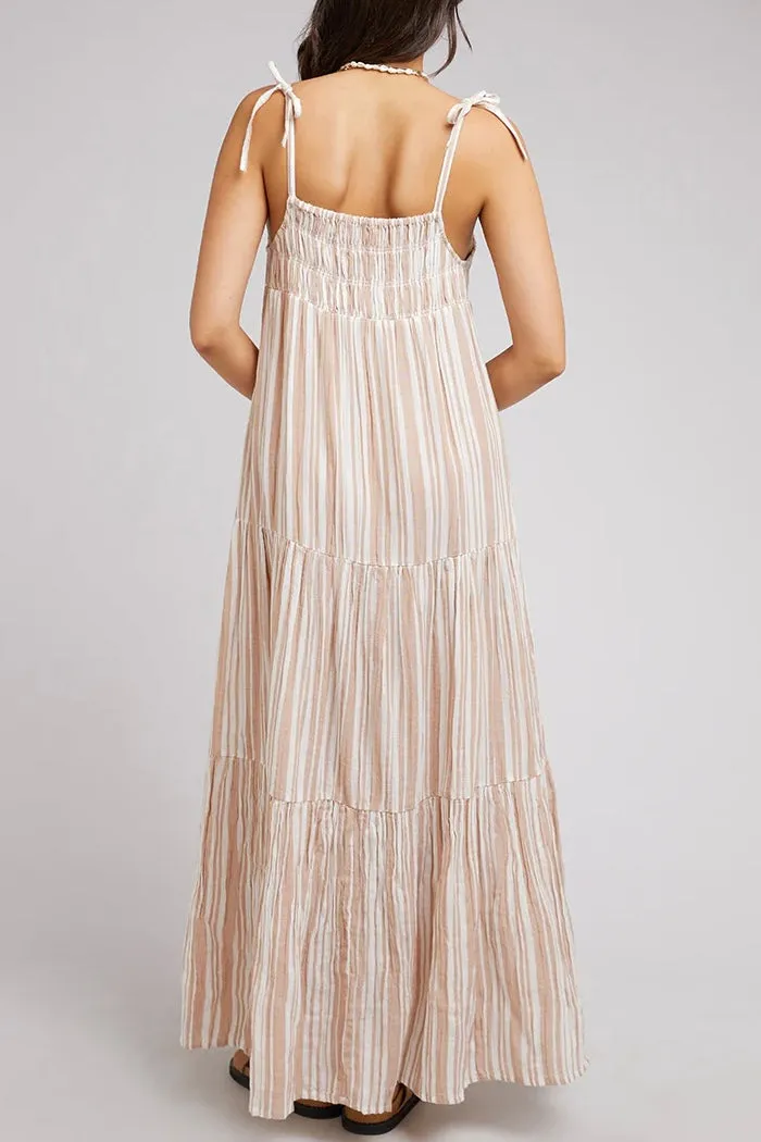 GROUNDED MAXI DRESS TAN