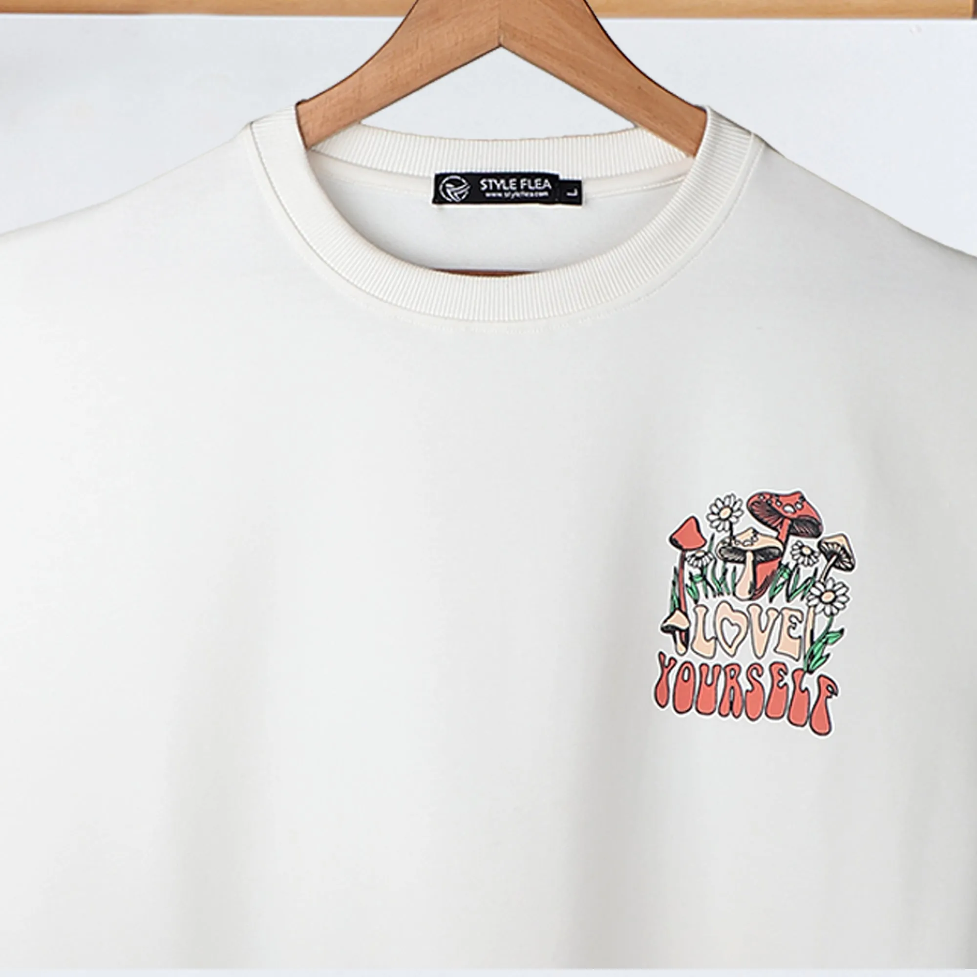 Love Yourself Drop Shoulder T-Shirt - White