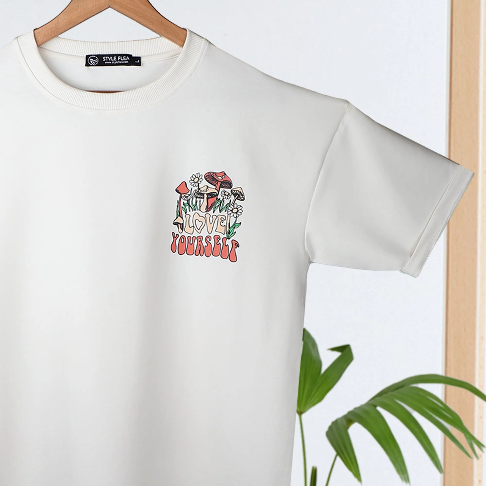 Love Yourself Drop Shoulder T-Shirt - White