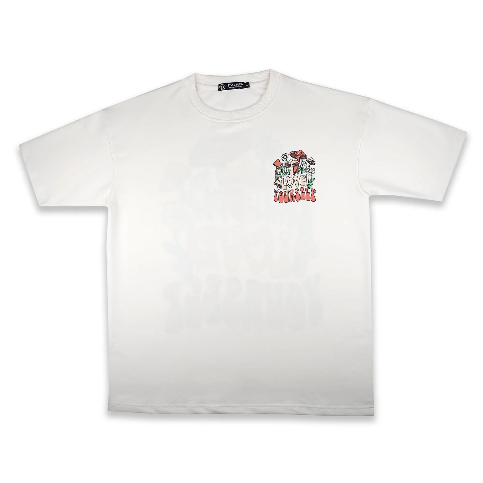 Love Yourself Drop Shoulder T-Shirt - White