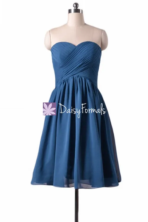Peacock Blue Cocktail Bridesmaid Dresses Peacock themed bridesmaid dresses wedding dress (BM256)