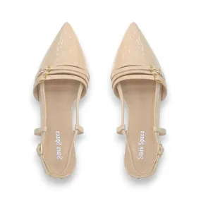 Star Space Patent Leather Sandals Flats