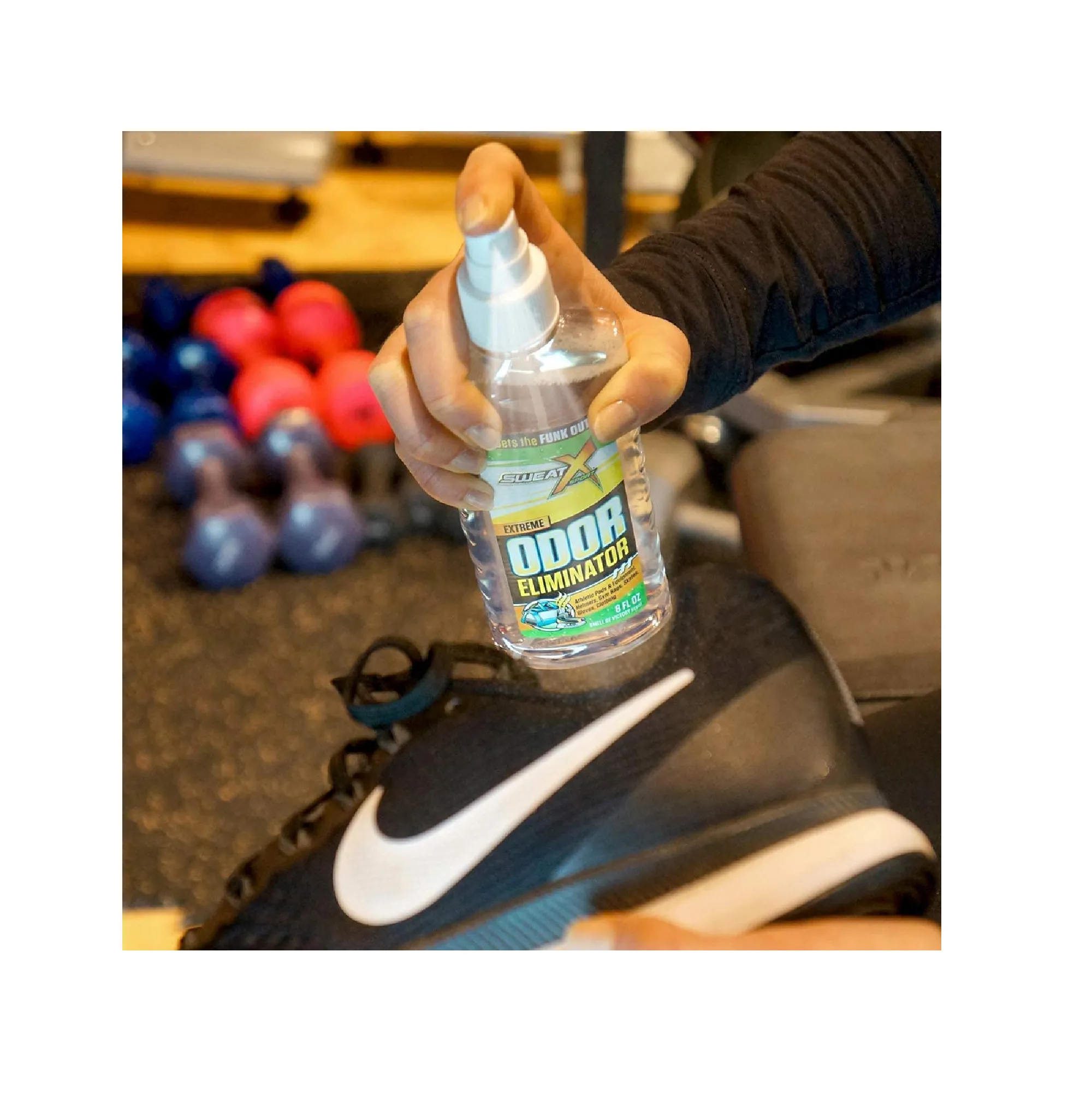 Sweat X Sport Extreme Odor Spray, Multipurpose Deodorizer for Stinky Shoes | 8oz