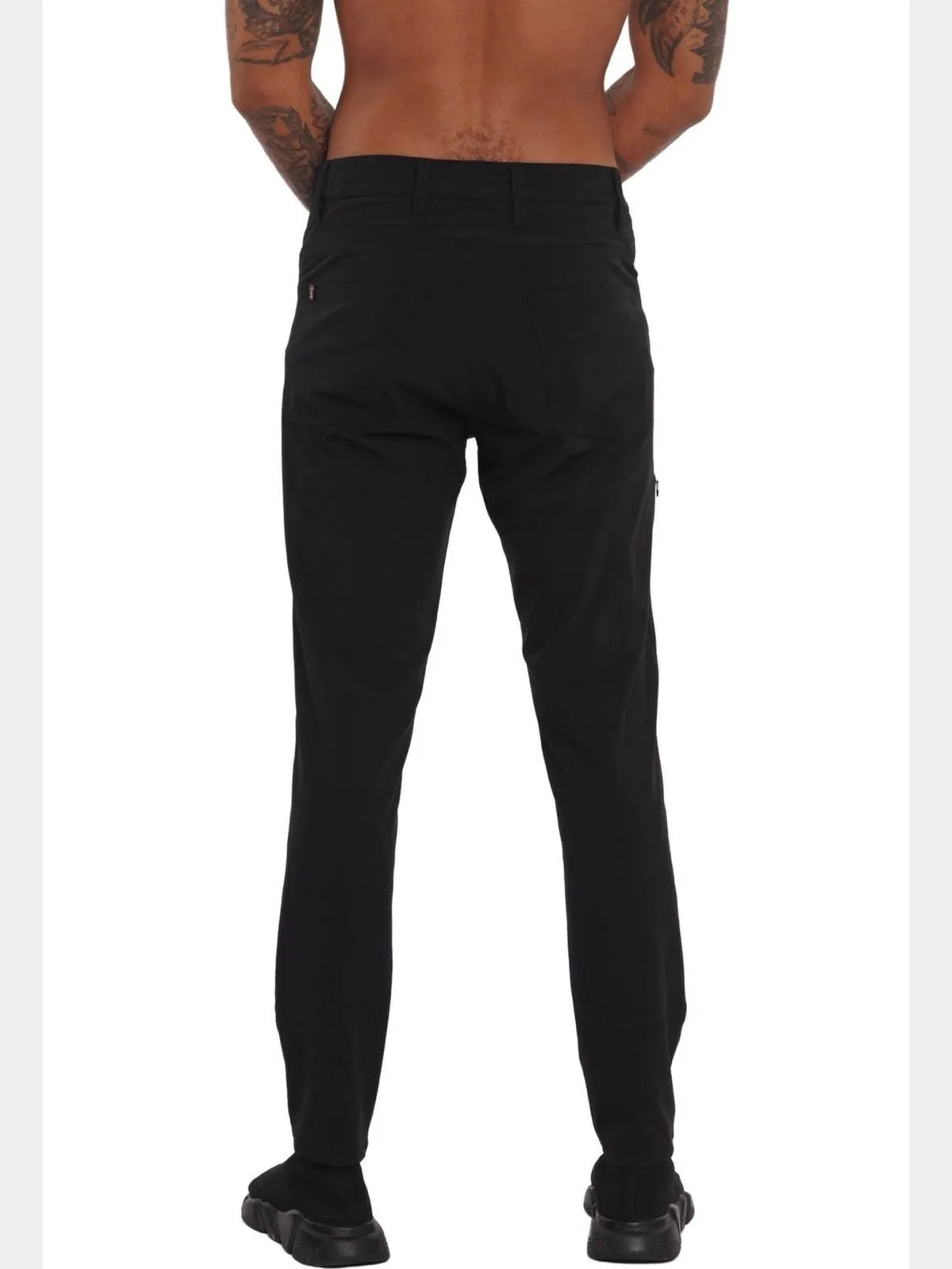 Taipei Mens Black Slim Fit Trousers