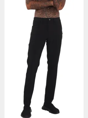 Taipei Mens Black Slim Fit Trousers
