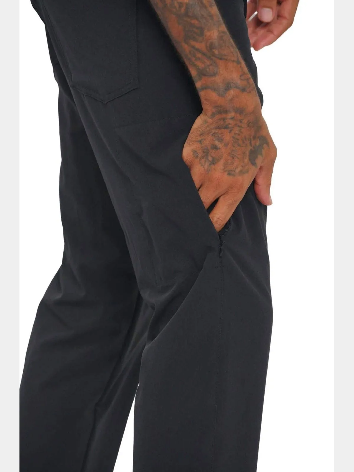 Taipei Mens Black Slim Fit Trousers