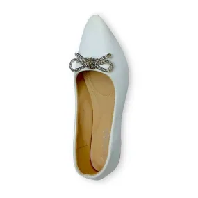 ValenBella Rhinestone Bow Pointed Flats